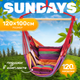 Гамак-качели Sundays ZC-CS006-2 (радуга) - 