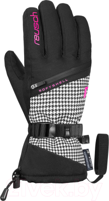 Перчатки лыжные Reusch Demi R-TEX XT / 6331227-7697 (р-р 6, Black/Pied De Poule)