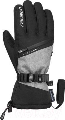 Перчатки лыжные Reusch Demi R-TEX XT / 6331227-7688 (р-р 7.5, Black/Grey Melange)