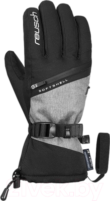 Перчатки лыжные Reusch Demi R-TEX XT / 6331227-7688 (р-р 8, Black/Grey Melange)