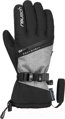 Перчатки лыжные Reusch Demi R-TEX XT / 6331227-7688 (р-р 6, Black/Grey Melange)