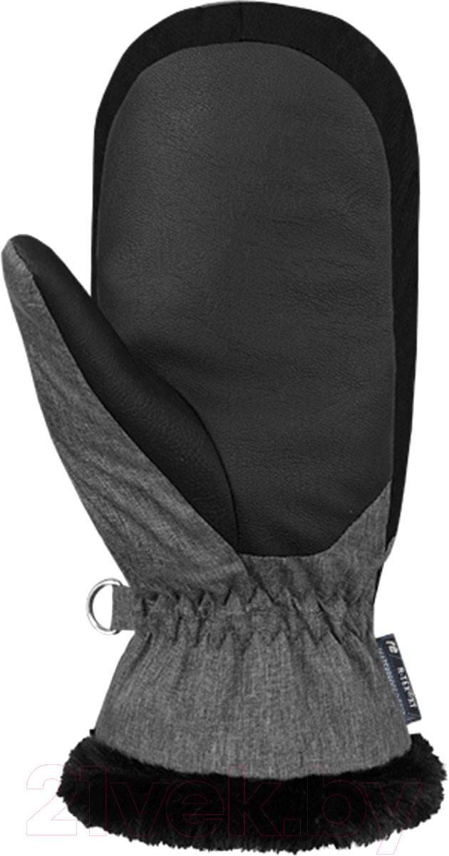 Варежки лыжные Reusch Luna R-TEX XT Mitten / 6331544-6674 (р-р 7, Grey Melange/Black) — фото 2
