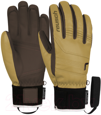 Перчатки лыжные Reusch Highland R-TEX XT / 6102240-8880 (р-р 9.5, Camel/Dark Brown)
