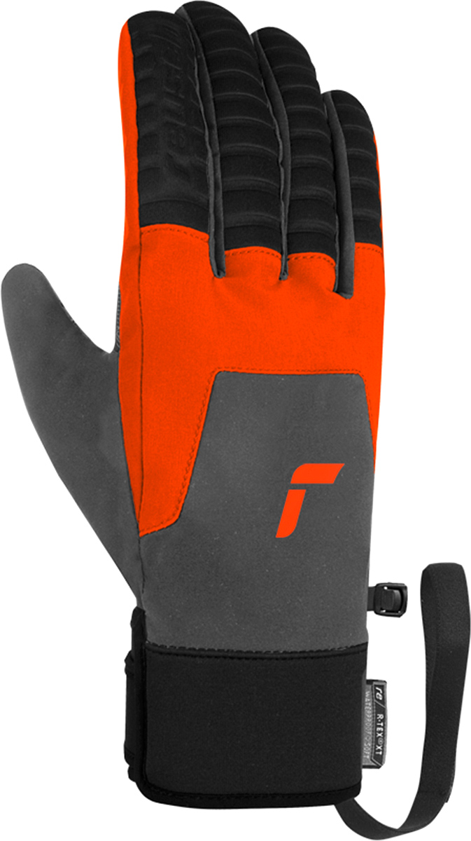 Перчатки лыжные Reusch Raptor R-Tex Xt Touch-Tec / 6202223-6635 (р-р 9.5, Asphalt/Shocking Orange)