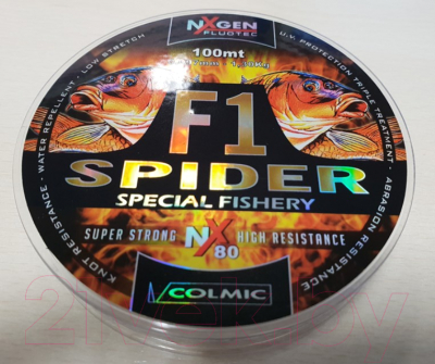 Леска монофильная Colmic F1 Spider 0.168мм 100м