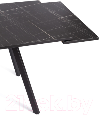 Обеденный стол Tetchair Vigo (мрамор черный/черный)