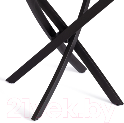 Обеденный стол Tetchair Manzana 100x100+30x75 (дуб вотан/черный)