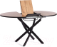 Миниатюра изображения товара Обеденный стол Tetchair Manzana 100x100+30x75 (дуб вотан/черный)
