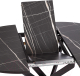 Миниатюра изображения товара Обеденный стол Tetchair Manzana 100x100+30x75 (мрамор черный/черный)