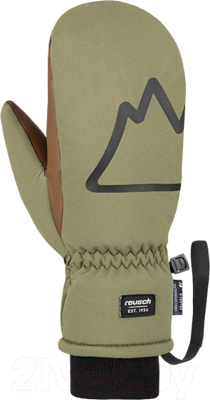 Варежки лыжные Reusch Carter R-TEX XT / 6302530-5499 (р-р 7, Mitten Burnt Olive/Dark Brown)