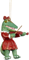 Елочная игрушка Goodwill Xmas 2023 Крокодилица и скрипка / MO 95219-2 - 