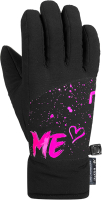 Перчатки лыжные Reusch Beatrix R-TEX XT Junior / 6361277-7720 (р-р 6.5, Black/Pink Glo) - 
