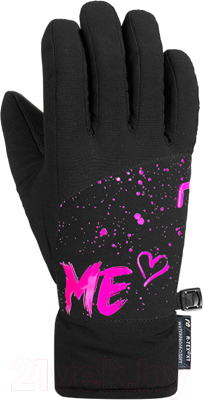 Перчатки лыжные Reusch Beatrix R-TEX XT Junior / 6361277-7720 (р-р 6.5, Black/Pink Glo)
