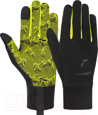 Перчатки лыжные Reusch Liam Touch-TEC / 6306105-7752 (р-р 7, Black/Safety Yellow)