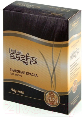 Порошковая краска для волос Aasha Herbals На основе индийской хны (черный)
