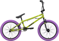 Велосипед STARK Madness BMX 3 2024 (зеленый металлик/черный/зеленый/фиолетовый) - 