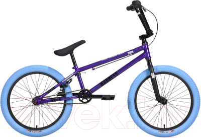 Велосипед STARK Madness BMX 4 2024 (серо-фиолетовый/черный/синий)