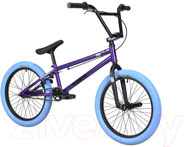 Велосипед STARK Madness BMX 4 2024 (серо-фиолетовый/черный/синий)