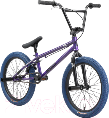 Велосипед STARK Madness BMX 4 2024 (серо-фиолетовый/черный/темно-синий)