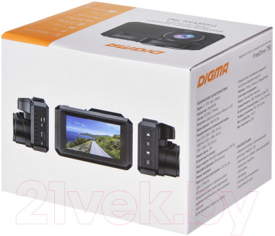 Автомобильный видеорегистратор Digma Freedrive 750 GPS (черный)