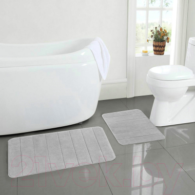 Набор ковриков для ванной и туалета Laima Home / 608446 (светло-серый)
