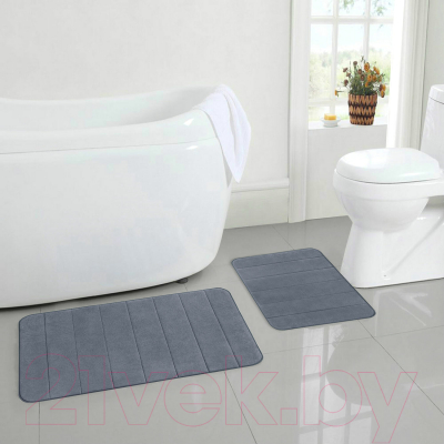 Набор ковриков для ванной и туалета Laima Home / 608448 (темно-серый)