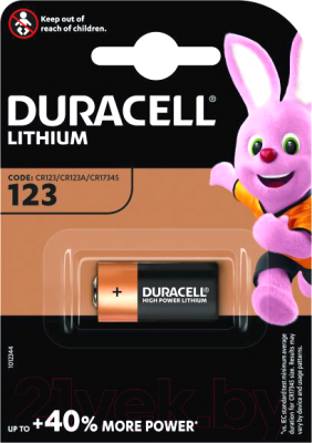 Батарейка Duracell Lithium CR123A BL