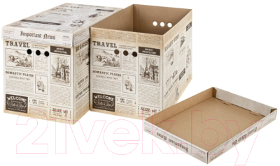 Набор коробок для хранения Brauberg Home Газета / 271822 (3шт)