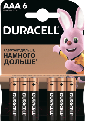 Комплект батареек Duracell LR03/MN2400/AAA 6BL 