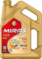 Моторное масло MIRAX MX9 0W20 С5 SN Plus (4л) - 