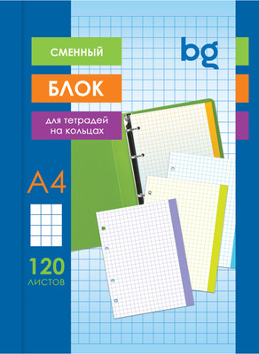 Сменный блок листов BG СБ4ту120_ц_12355 (120л, белый) - 