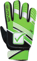 Перчатки вратарские Givova Guanto Stop Portiere GU09 (р.4, зеленый/черный) - 