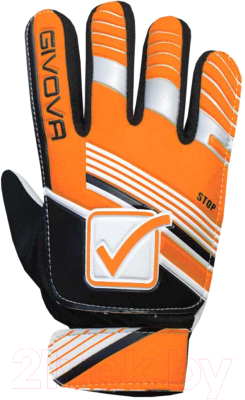 Перчатки вратарские Givova Guanto Stop Portiere GU09 (р.5, оранжевый/черный)