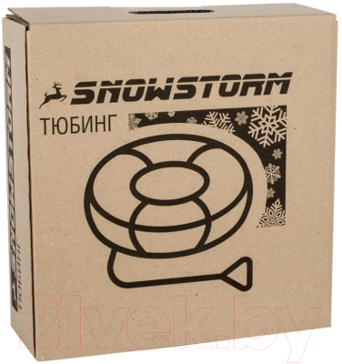 Тюбинг-ватрушка Snowstorm BZ-100 Cristmass / W112887 (100см, бирюзовый/черный)