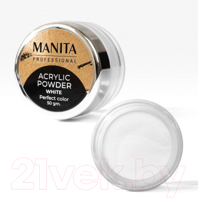 Акриловая пудра для ногтей Manita Professional White (50г)