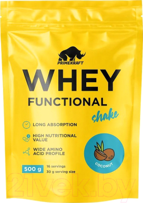 Протеин Prime Kraft Whey Functional Shake (500г, кокос)