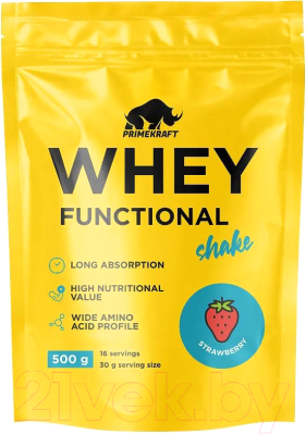 Протеин Prime Kraft Whey Functional Shake (500г, клубника)