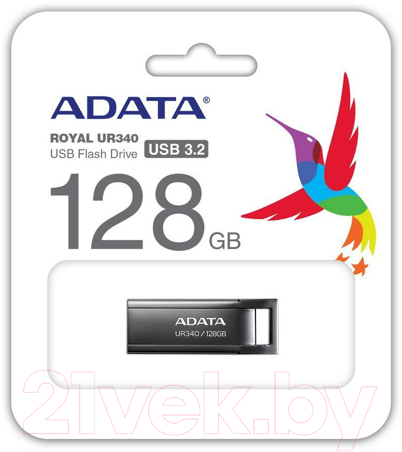 USB flash накопитель A-data UR340 USB3.2 128GB (AROY-UR340-128GBK) — фото 3