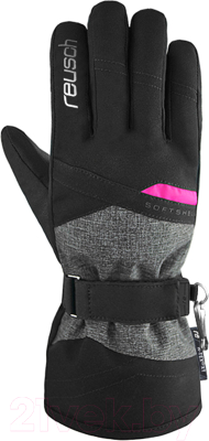 Перчатки лыжные Reusch Helena R-TEX XT / 6331213-7771 (р-р 6, Blck/Blck Melang/Pink Glo)