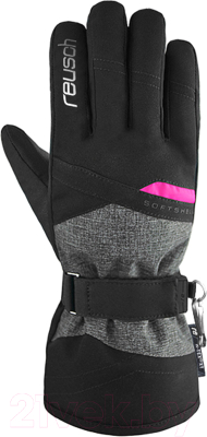 Перчатки лыжные Reusch Helena R-TEX XT / 6331213-7771 (р-р 6.5, Blck/Blck Melang/Pink Glo)