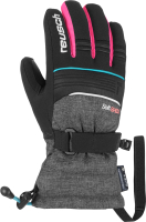 Перчатки лыжные Reusch Kondor R-Tex Xt Junior / 6361218-7005 (р-р 6, Blck/Blck Mel/Knouck Pink) - 