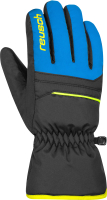 Перчатки лыжные Reusch Alan Junior / 6361115-7002 (р-р 4, Blck/Bril Blu/Safety Yell) - 
