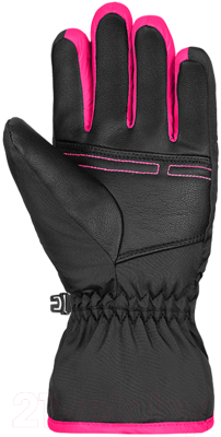 Перчатки лыжные Reusch Alan Junior / 6361115-7003 (р-р 3, Blck/Blck/Pink Glo)