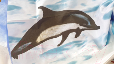 Шторка-занавеска для ванны Miranda Black Dolphin
