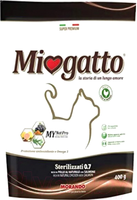 

Корм для кошек Miogatto, Sterilizzati с курицей