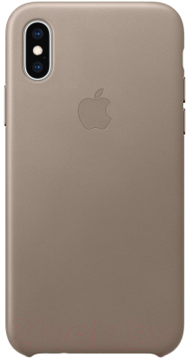 Чехол-накладка Apple Leather Case для iPhone XS Taupe / MRWL2