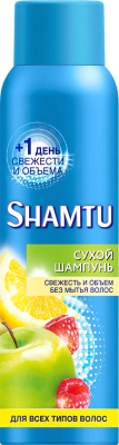 Сухой шампунь для волос Shamtu Свежесть и объем без мытья волос для всех типов (150мл)