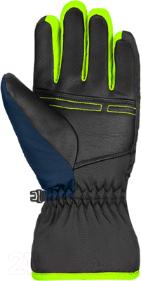 Перчатки лыжные Reusch Alan Junior / 6361115-7712 (р-р 4.5, Blck/Dres Blue/Neon Green)