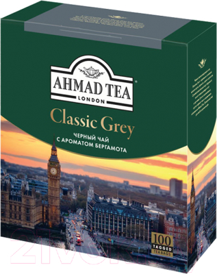 Чай пакетированный Ahmad Tea Классик Грей со вкусом и ароматом бергамота (100пак)