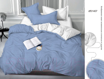 Комплект постельного белья LUXOR №51407 A/B (K) 2.0 с европростыней (сатин)